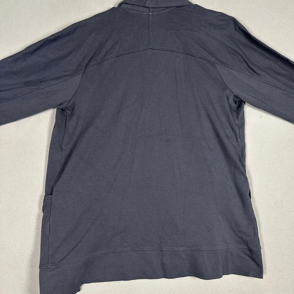 Pact Organic Cotton Cardigan Sweater Mens Medium Shawl Collar Charcoal Grey EUC